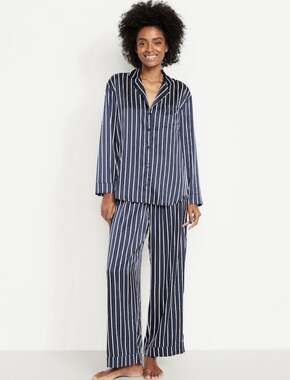Printed Satin Pajamas Pant Set For Women, Old Navy, Sz. XS